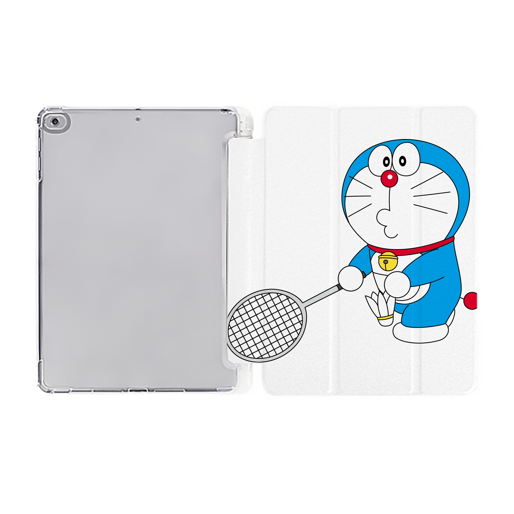 （画像用） ドラえもん Doraemon IPad ケース ペン収納付き 三つ折りスタンド PUレザー×シリコン 対応機種9.5/10.5/10.9インチ
